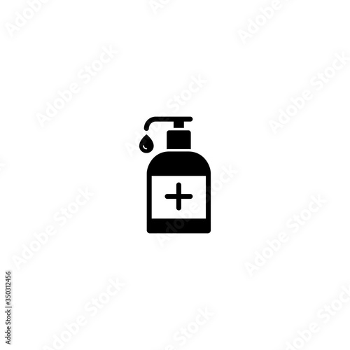 hand sanitizer bottle icon flat vector logo design trendy