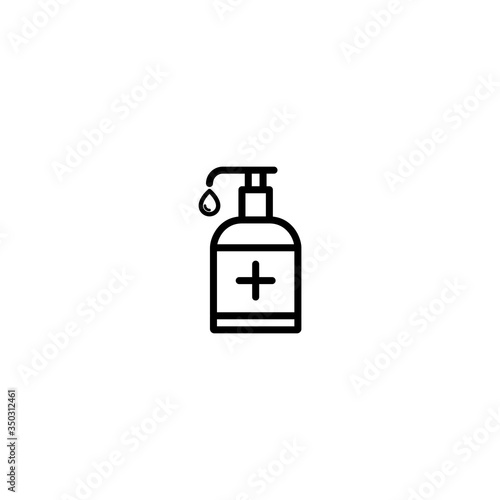 hand sanitizer bottle icon flat vector logo design trendy