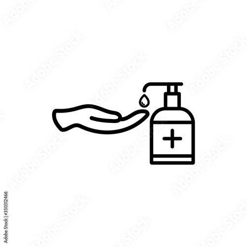 hand sanitizer icon flat vector logo design trendy