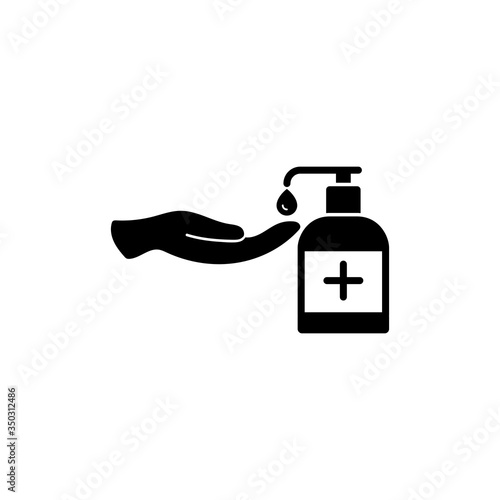hand sanitizer icon flat vector logo design trendy