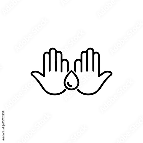 clean hand icon flat vector logo design trendy