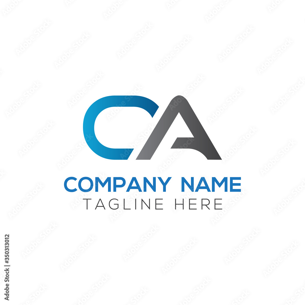 Initial Simple Letter OA or CA Logo Design Vector Template. Abstract Minimal OA or CA Letter Logo Design Initial Simple Letter OA or CA Logo Design Vector Template. Abstract Minimal OA or CA Letter Logo Design