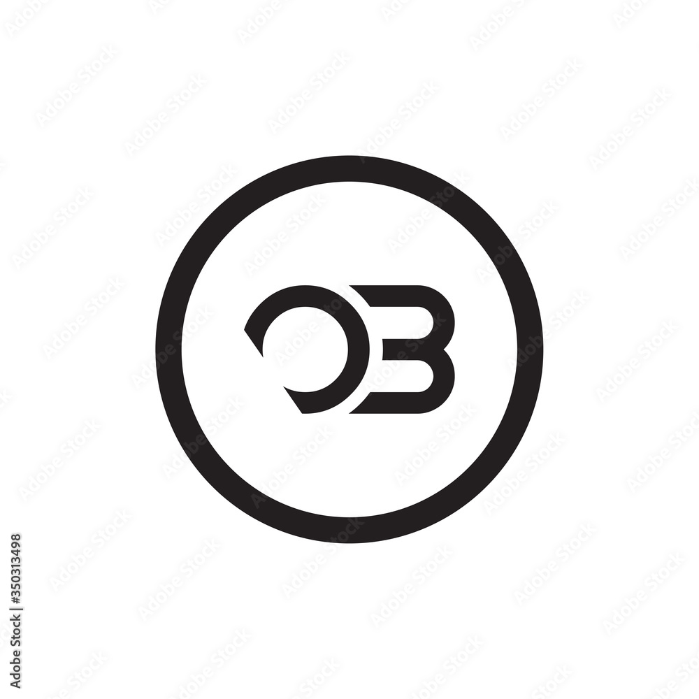 Initial Simple Letter OB Logo Design Vector Template. Abstract Minimal OB Letter Logo Design Initial Simple Letter OB Logo Design Vector Template. Abstract Minimal OB Letter Logo Design