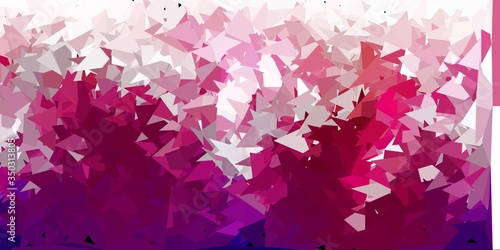Dark pink vector gradient polygon wallpaper.