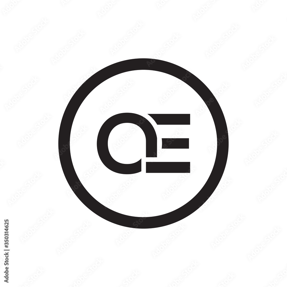 Initial Simple Letter OE Logo Design Vector Template. Abstract Minimal OE Letter Logo Design Initial Simple Letter OE Logo Design Vector Template. Abstract Minimal OE Letter Logo Design