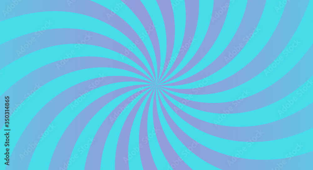 Sunburst background with blue ray. Spiral curved rotating background with rays. Sunburst background with blue ray. Spiral curved rotating background with rays.