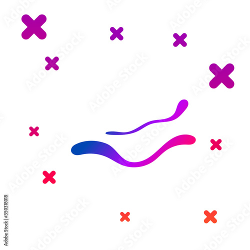Color Ebola virus disease icon isolated on white background. Gradient random dynamic shapes. Vector Illustration