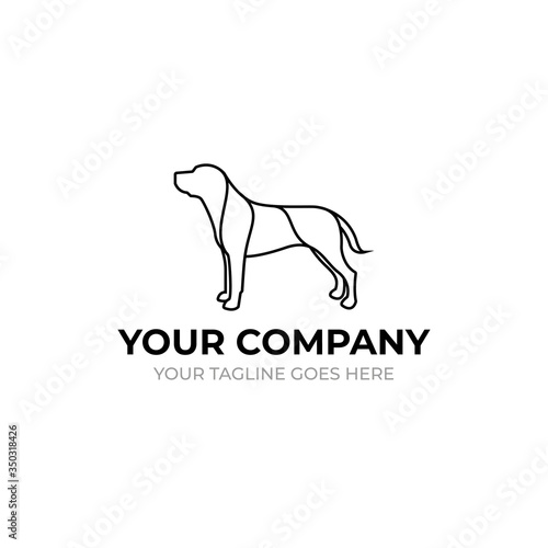 illustration; dog; logo; pet; icon; vector; design; outline; line; animal; puppy; care; happy; art; background; cat; isolated; clinic; vet; cute; veterinary; symbol; sign; creative; style; template; 