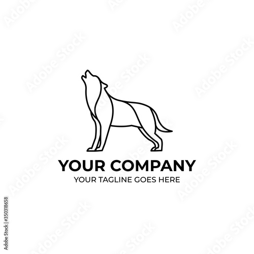 vector; design; wolf; logo; icon; animal; art; illustration; wild; symbol; graphic; outline; head; sign; wildlife; abstract; silhouette; element; line; mascot; modern; simple; style; black; background