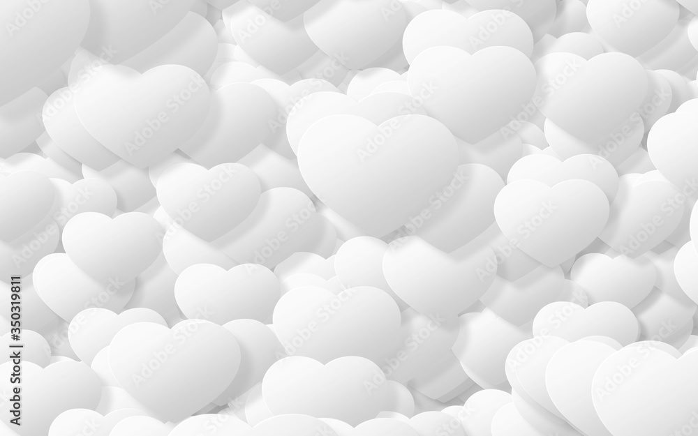 Paper art of White heart on a white background. valentine's day... Paper art of White heart on a white background. valentine's day...