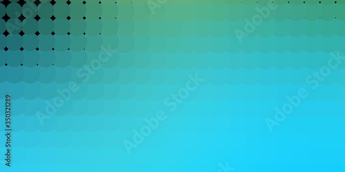 Light Blue, Green vector texture with disks. Colorful illustration with gradient dots in nature style. Pattern for business ads.
