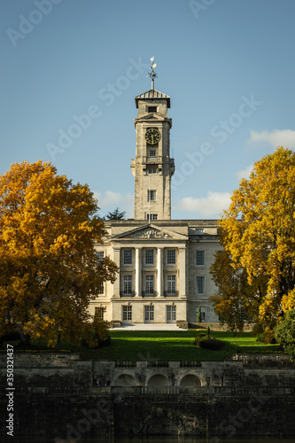 old town hall in autumn, Nottingham University