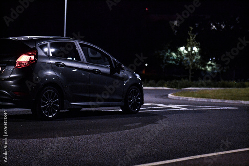 car detail night road