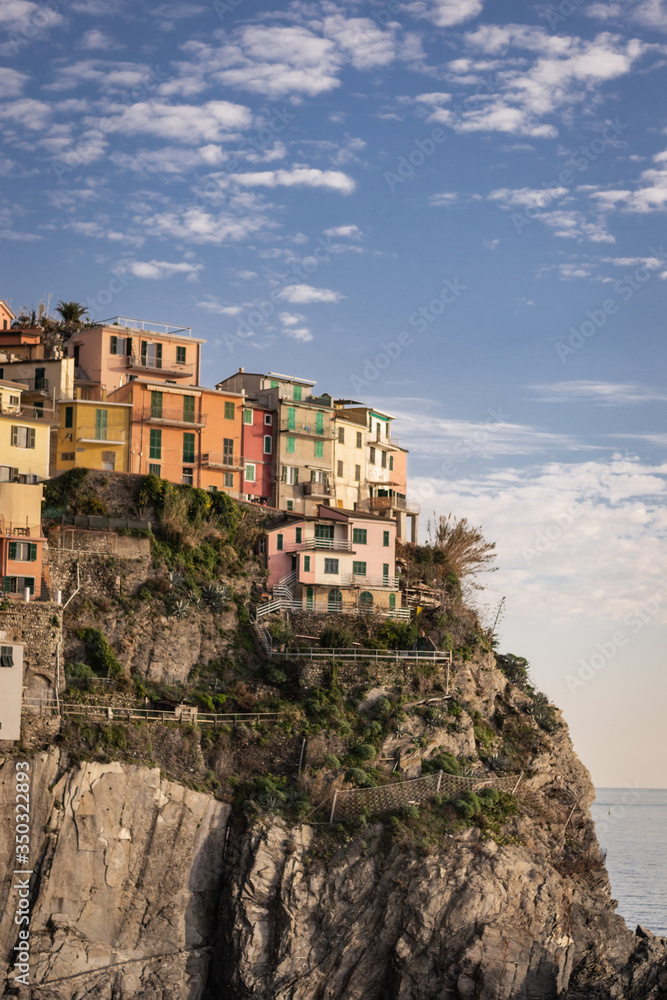 view of the city of the mediterranean sea Italy Cinque Terre