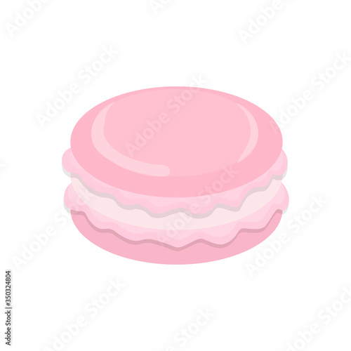 illustration of cute macaroons on a white background