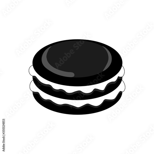 illustration of cute macaroons on a white background