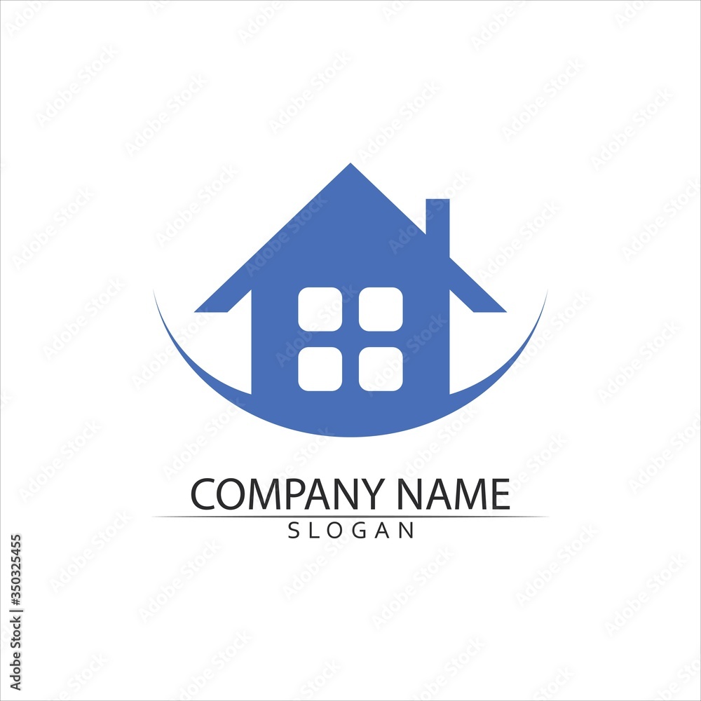 Real estate and home buildings vector logo icons template