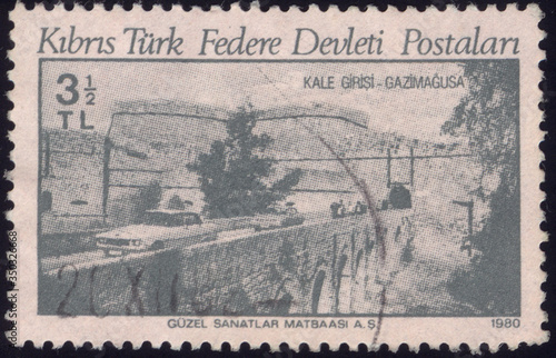 Postage stamps of the Turkish Republic of Northern Cyprus. Stamp printed in the Turkish Republic of Northern Cyprus. Stamp printed by Turkish Republic of Northern Cyprus.