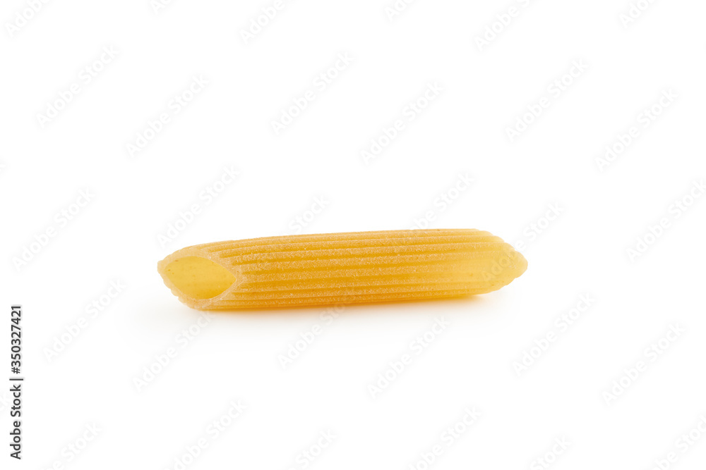 Italian raw dry pasta penne isolated on white background Italian raw dry pasta penne isolated on white background