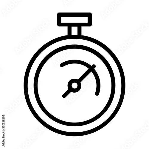 Pressure Guage Concept, Measuring Level of Liquid Vector Icon Design, Stop watch on white background 