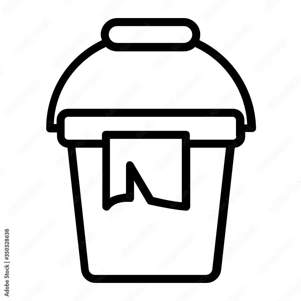 Hand Held Bucket with hangging microfiber Towel Concept, Carwash & Detail Center equipment on white background Hand Held Bucket with hangging microfiber Towel Concept, Carwash & Detail Center equipment on white background