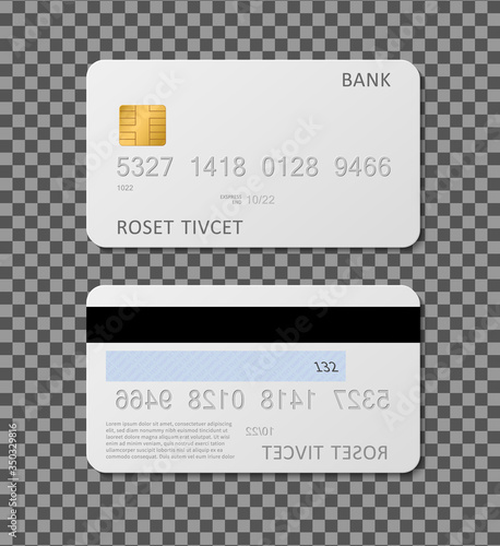 credit card front and back real