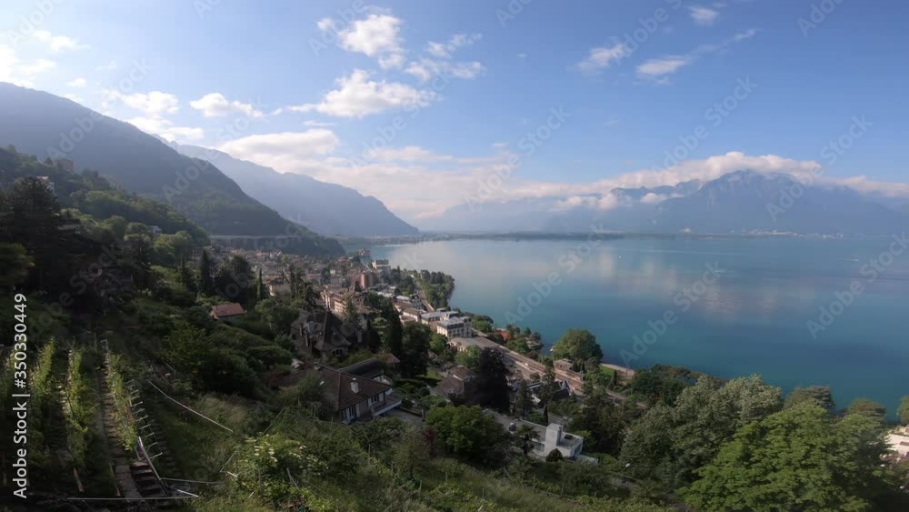 Viewpoint above Montreux, 17 May 2020, Switzerland. Viewpoint above Montreux, 17 May 2020, Switzerland.
