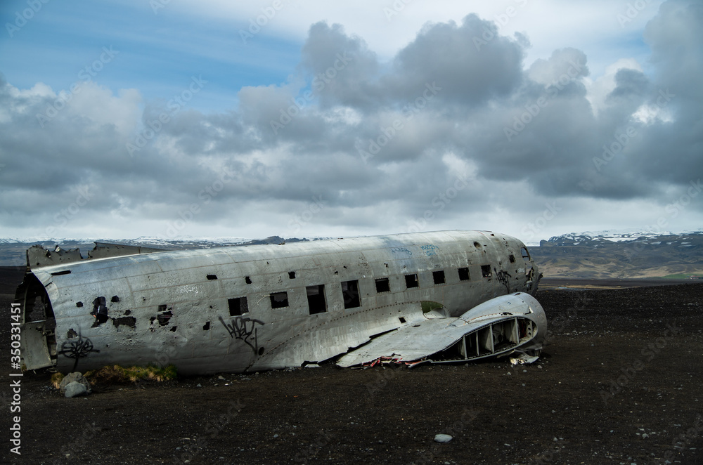 Dacota C-117 plane wrack near Sólheimasandur beach, Iceland
