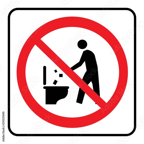Do not litter in to sign drawing by illustration   