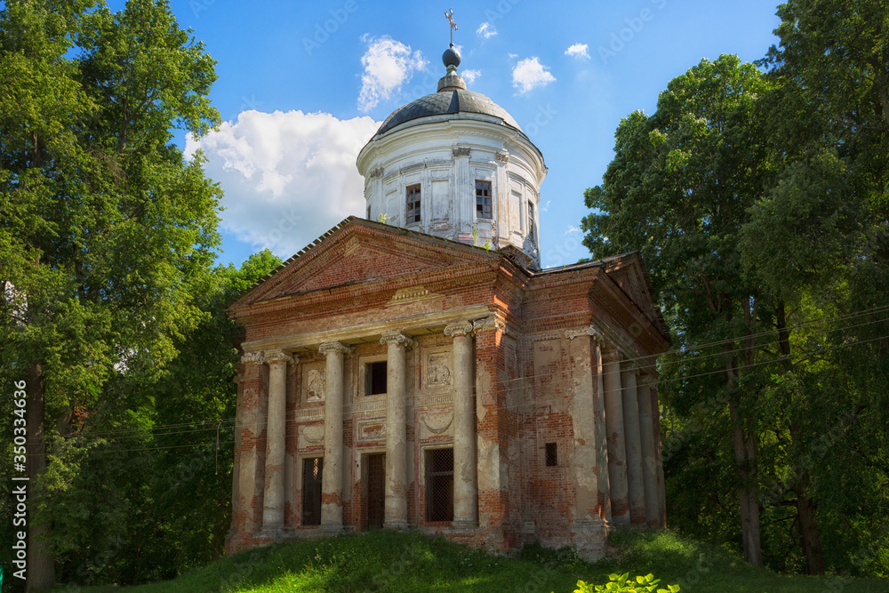 Destroyed old manor near the village of Aleksino, Smolensk region, Russia