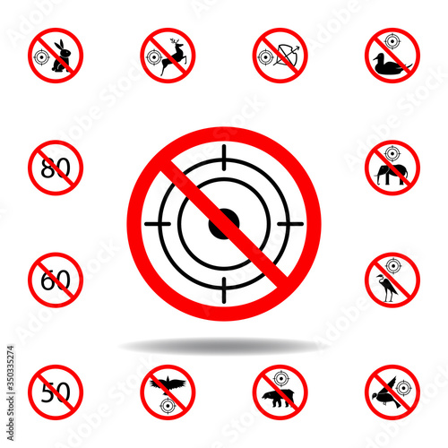 Free Download Forbidden hunting icon on white background. set can be used for web, logo, mobile app, UI, UX - GFXLoad