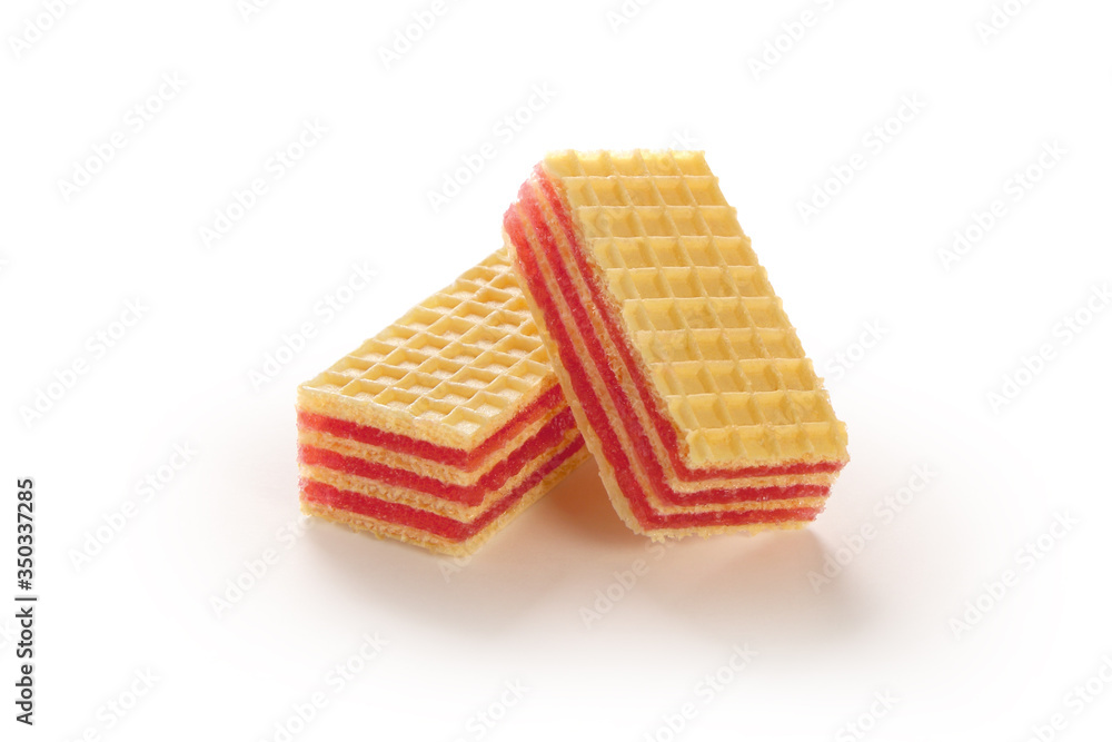 waffles with berry filling on a white background waffles with berry filling on a white background