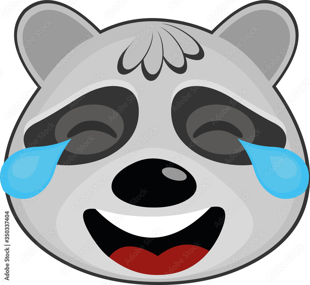 Vector illustration of the face of a cute raccoon cartoon Vector illustration of the face of a cute raccoon cartoon