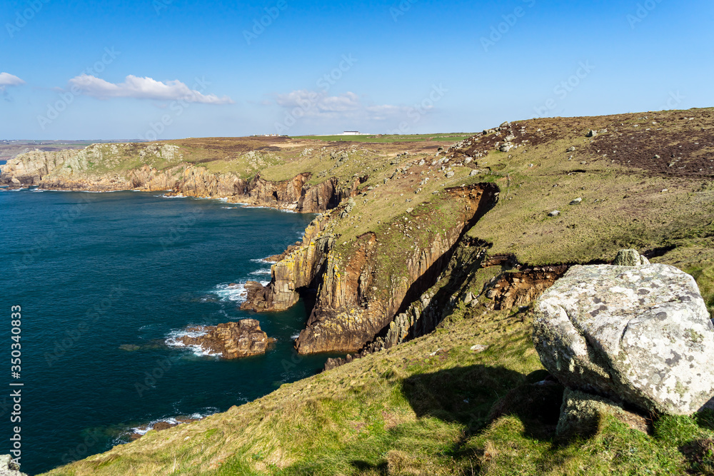Obraz premium Lands End Cornwall England UK