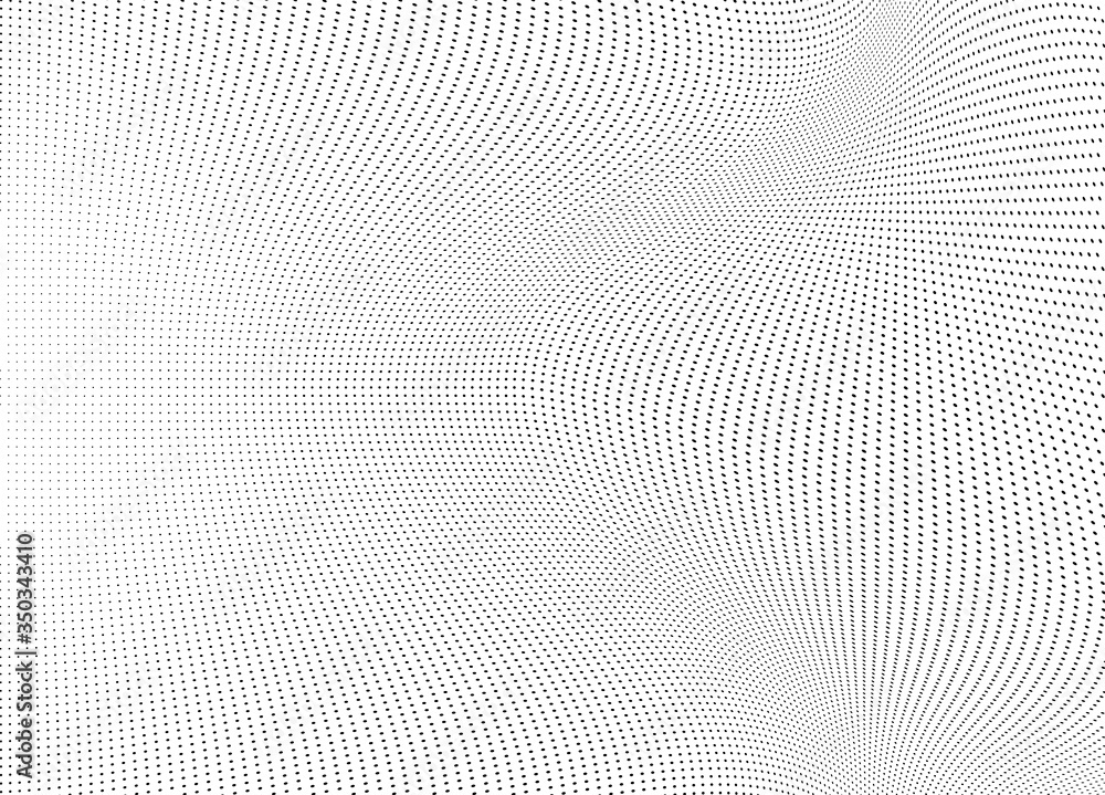 Abstract halftone background. Monochrome grunge pattern of dots. The waves are smooth and chaotic. Pop art texture for business cards, posters, labels, business cards Abstract halftone background. Monochrome grunge pattern of dots. The waves are smooth and chaotic. Pop art texture for business cards, posters, labels, business cards