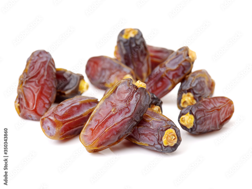 Dates on white background Dates on white background