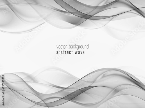 Soft abstract swoosh wave lines border layout grey modern certificate background. Vector illustration