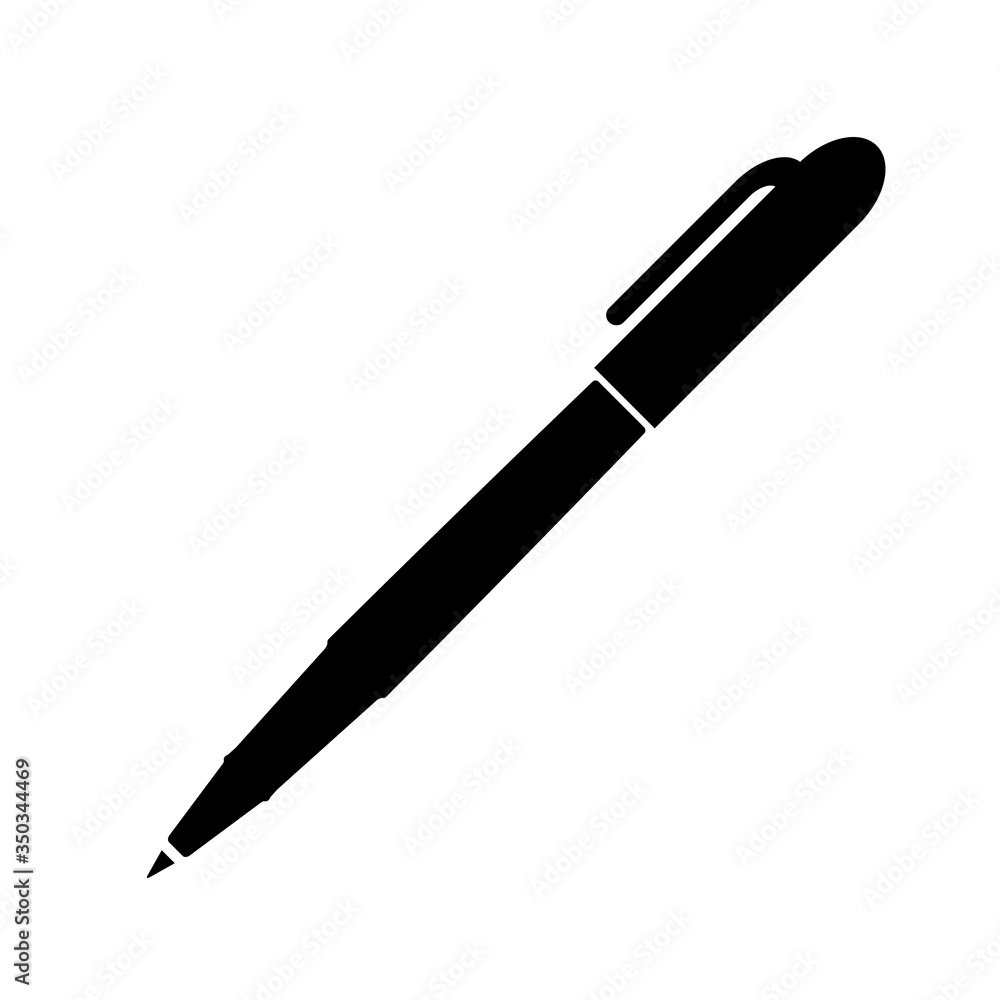 Pen icon, logo isolated on white background Pen icon, logo isolated on white background