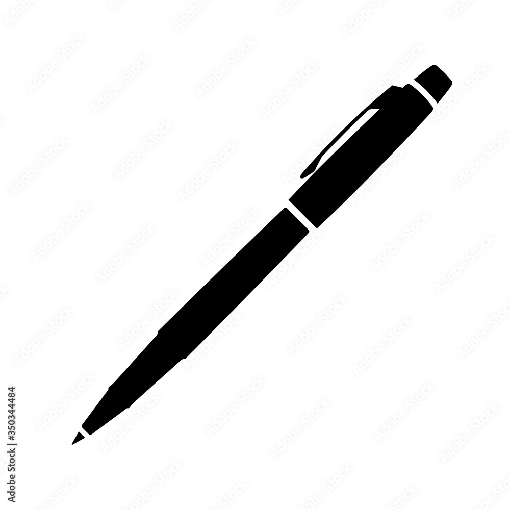 Pen icon, logo isolated on white background Pen icon, logo isolated on white background