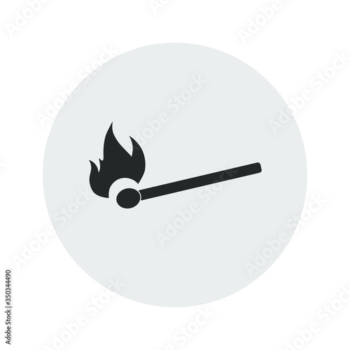 Burning match. Vector illustration eps 10