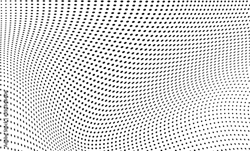Abstract halftone background. Monochrome grunge pattern of dots. The waves are smooth and chaotic. Pop art texture for business cards, posters, labels, business cards Abstract halftone background. Monochrome grunge pattern of dots. The waves are smooth and chaotic. Pop art texture for business cards, posters, labels, business cards