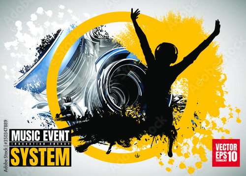 Concert Background Design - easy to edit vector illustration