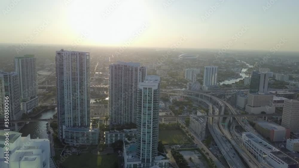Downtown Miami Florida Aerial View Downtown Miami Florida Aerial View