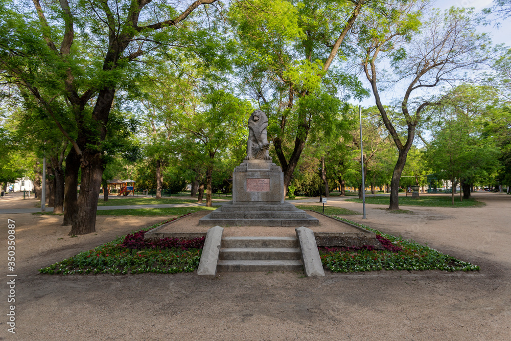 Hungarian World War memorial at the Zich park in Szekesfehervar, Hungary