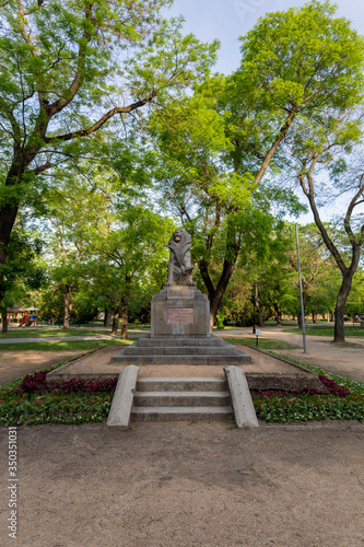 Hungarian World War memorial at the Zich park in Szekesfehervar, Hungary