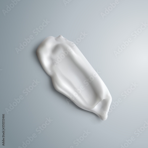 Realistic cream stroke.