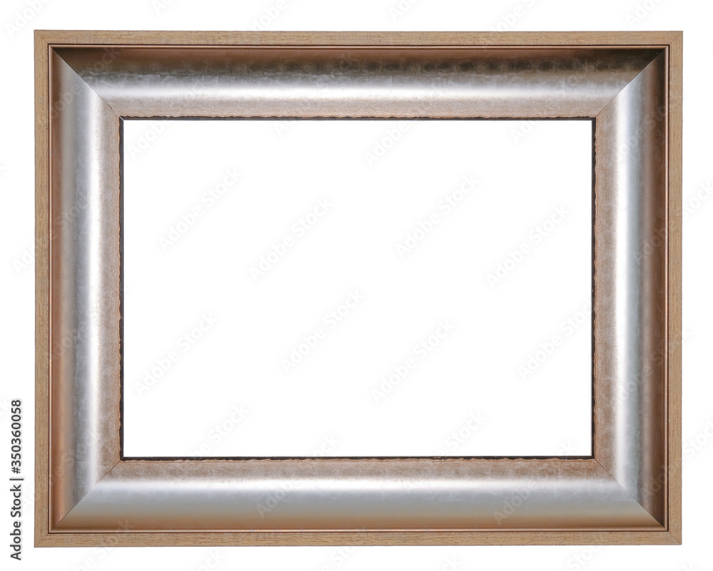Silver frame. Selected object on a white background. Silver frame. Selected object on a white background.