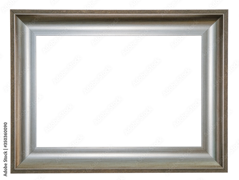 Silver frame. Selected object on a white background. Silver frame. Selected object on a white background.