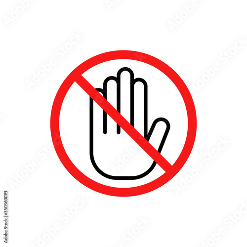 No touch icon. Vector illustration on withe background. Isolated.