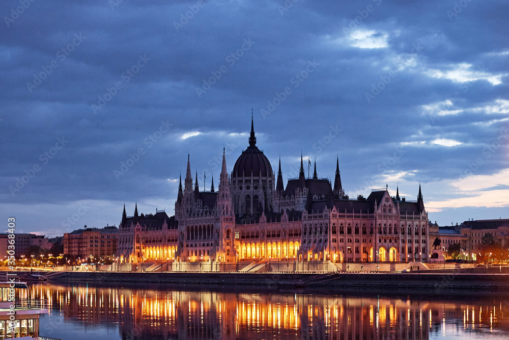 Naklejka premium Tourist Budapest Hungary Old town